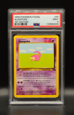 Slowpoke 1st Edition 1999 Pokemon #55 WOTC PSA 9 Newly Graded - Image 1