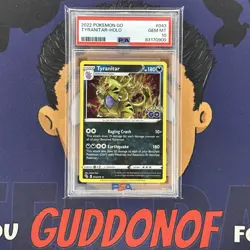 💎PSA 10 GEM MINT 2022 Pokemon Go TYRANITAR #043 Holo Rare Low Pop - Image 1