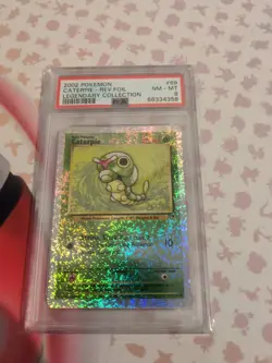 PSA 8 NM-MT Pokemon Caterpie 69/110 Reverse Rev Holo Foil Legendary Collection - Image 2