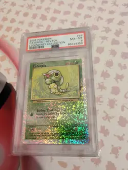 PSA 8 NM-MT Pokemon Caterpie 69/110 Reverse Rev Holo Foil Legendary Collection - Image 3