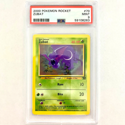 PSA 9 Zubat Mint Common 70/82 Team Rocket Unlimited 2000 Pokemon 59108263 - Image 1