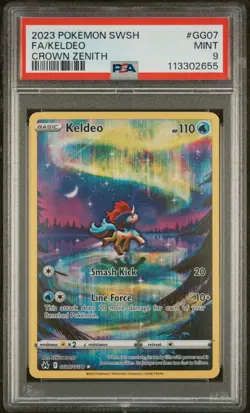 2023 POKEMON SWORD AND SHIELD CROWN ZENITH #GG07 FA/KELDEO CROWN ZENITH PSA 9 - Image 1