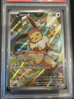 2025 Pokemon SVP Eevee Prismatic Evolutions ETB Promo #173 PSA 9 MINT - Image 3