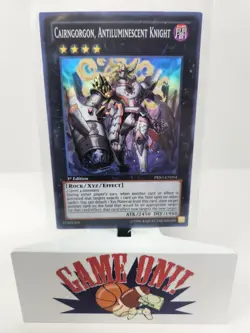 YuGiOh Cairngorgon, Antiluminescent Knight PRIO-EN054 1st Edition Super Rare NM - Image 1