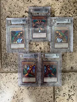 yugioh Exodia The Forbidden One (5 Card Set) QCSCR Beckett Graded set 8.5-7.5 - Image 1