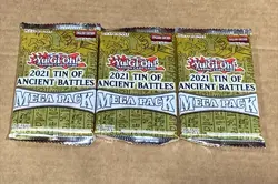YuGiOh 2021 Mega Pack (Tin of Ancient Battles) 3-Pack 1st Edition Cards New - Image 1