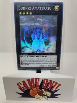 YuGiOh Bujinki Amaterasu PRIO-EN052 1st Edition Ghost Rare MP - Image 1