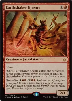 090/199 EARTHSHAKER KHENRA RARE HOUR OF DEVASTATION MTG CARD - Image 1