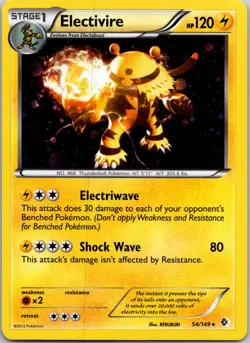 Electivire 54/149 Cosmos Holo Rare Boundaries Crossed Pokemon Card NM - Image 1