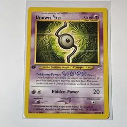 Pokemon TCG Card Unown S Neo Destiny 1st Edition 87/105 LP - Image 1
