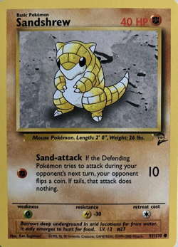 Pokemon TCG - Sandshrew - Base Set 2 Unlimited - Common Card - 91/130 - Image 1