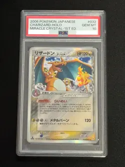 PSA 10 Charizard 032/075 HOLO 1ST EDITION Japanese Pokemon Card Delta Species - Image 1