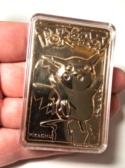 1999 Pokemon Pikachu 23k Gold Plated Card with COA Limited Edition # 25 - Image 3