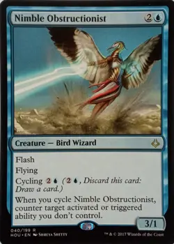 040/199 NIMBLE OBSTRUCTIONIST RARE HOUR OF DEVASTATION MTG CARD - Image 1