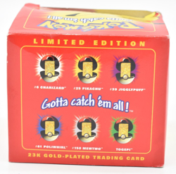Pokemon 23k Gold Plated Pikachu Trading Card Sealed 1999 Red Box Burger King - Image 3
