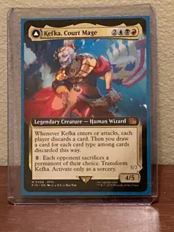Kefka, court mage extended border MTG/Final Fantasy (FIN #0496) - Image 1