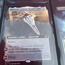 Mtg Edge of eternities Borderless dawnsire, Sunstar dreadnaught - Image 1