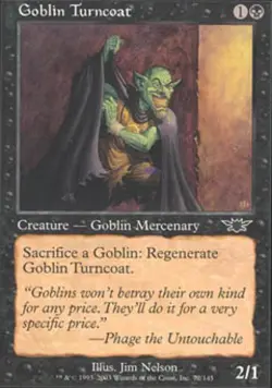 Goblin Turncoat -Foil Medium Play MTG Legions - Image 1