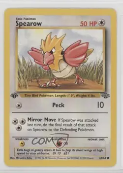 Spearow 1st Ed. Pokemon Jungle #62 1999 0x7c - Image 1