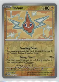 Rotom Reverse Foil Pokemon SV08: Surging Sparks #061 1ij5 - Image 1