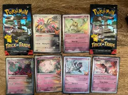 6 Pokemon , Ancient, Future & Mimikyu Trick Or Treat Halloween Cards & Packs Lot - Image 1