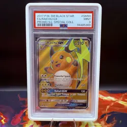 RAICHU GX 2017 POKEMON SM BLACK STAR PROMO #SM90 FULL ART PSA 9 - Image 1