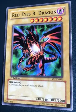 Yugioh TCG Red Eyes B. Dragon SD1-EN002 1st Edition NM Yu-Gi-Oh LP - Image 3
