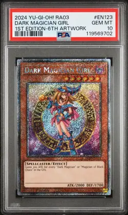 2024 PSA 10 YUGIOH RA03 PLATINUM SECRET RARE DARK MAGICIAN GIRL 🔮 - Image 1