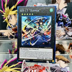 Yugioh K9-17 "Ripper" JUSH-EN035 Collector's Rare 1st Ed Near Mint - Image 1