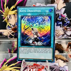 Yugioh Ketu Dracotail JUSH-EN008 Super Rare 1st Ed Near Mint - Image 1