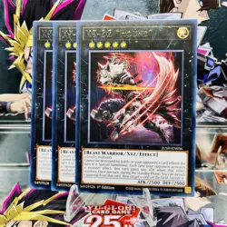 3x Yugioh Playset K9-00 "Hound" JUSH-EN036 Rare 1st Ed Near Mint - Image 1
