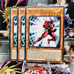 3x Yugioh Playset Overlay Booster JUSH-EN042 Rare 1st Ed Near Mint - Image 1
