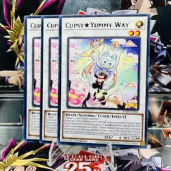 3x Yugioh Playset CupsyYummy Way JUSH-EN019 Rare 1st Ed Near Mint - Image 1