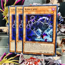 3x Yugioh Playset Kinka-byo JUSH-EN049 Rare 1st Ed Near Mint - Image 1