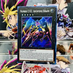 Yugioh Number C102: Archfiend Seraph JUSH-EN056 Super Rare 1st Ed Near Mint - Image 1