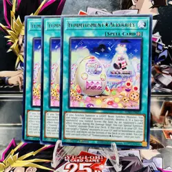 3x Yugioh Playset YummyusmentAcroquey JUSH-EN024 Rare 1st Ed Near Mint - Image 1