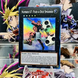 Yugioh Number 67: Pair-a-Dice Smasher JUSH-EN058 Super Rare 1st Ed Near Mint - Image 1
