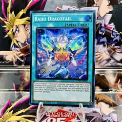 Yugioh Rahu Dracotail JUSH-EN009 Super Rare 1st Ed Near Mint - Image 1