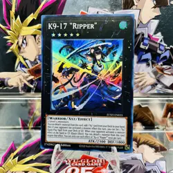 Yugioh K9-17 "Ripper" JUSH-EN035 Super Rare 1st Ed Near Mint - Image 1