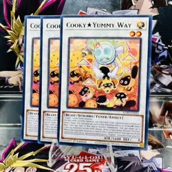 3x Yugioh Playset CookyYummy Way JUSH-EN020 Rare 1st Ed Near Mint - Image 1