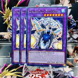 3x Yugioh Playset Dracotail Gulamel JUSH-EN007 Rare 1st Ed Near Mint - Image 1
