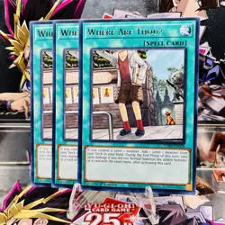 3x Yugioh Playset Where Arf ThouU JUSH-EN028 Rare 1st Ed Near Mint - Image 1