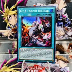 Yugioh K9-X Forced Release JUSH-EN039 Super Rare 1st Ed Near Mint - Image 1