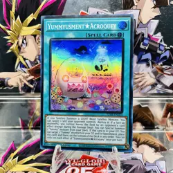 Yugioh YummyusmentAcroquey JUSH-EN024 Super Rare 1st Ed Near Mint - Image 1