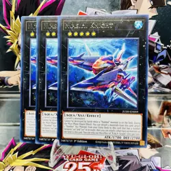 3x Yugioh Playset N.As.H. Knight JUSH-EN059 Rare 1st Ed Near Mint - Image 1