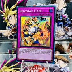 Yugioh Dracotail Flame JUSH-EN011 Super Rare 1st Ed Near Mint - Image 1