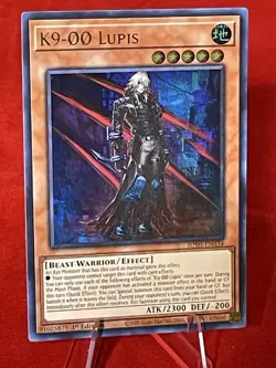 Yugioh K9-00 Lupis JUSH-EN034 Ultra Rare 1st Ed Near Mint - Image 1