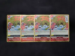 4x Game Bad Manners Kick Course OP04-016 - One Piece Card Game - Image 1