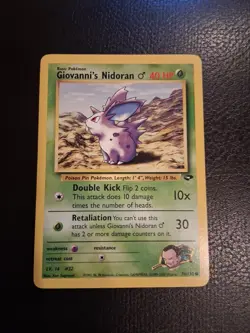 Pokemon TCG Giovanni's Nidoran Gym Challenge 76/132 Common Card - Image 1