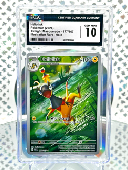 CGC 10 Heliolisk 177 Twilight Masquerade Secret Illustration Rare Pokemon Card - Image 1